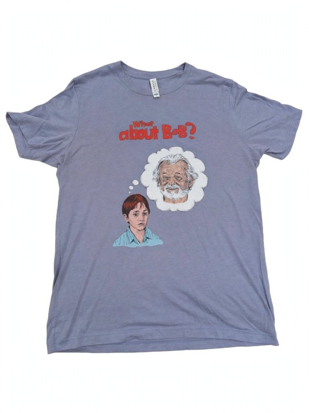What About Bob? Movie T-Shirt Mens Large Periwinkle Blue Graphic Tee
